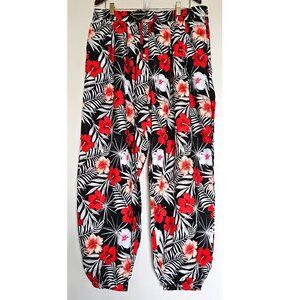 NWT! Whatlees Lightweight Colorful Hawaiian  Parachute Pants Sweatpants Joggers